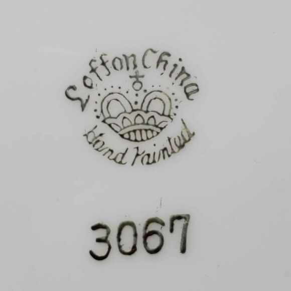 Lefton Teacup and Saucer Green Heritage Pink Roses - Picture 9 of 10